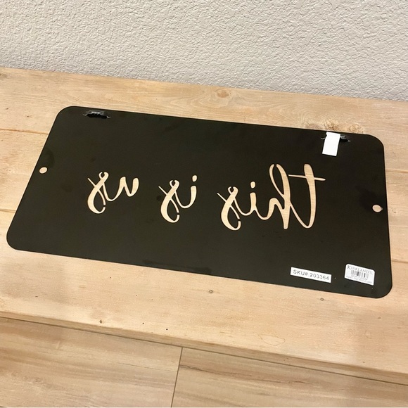 This Is Us Black Metal Sign Hanging Wall Decor - Picture 2 of 4